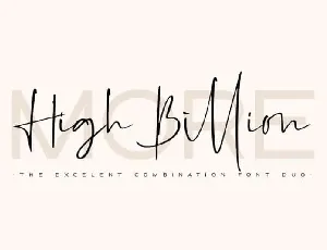 High Billion Duo font