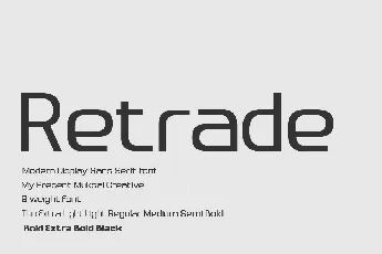 Retrade font