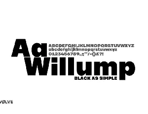 Willump font