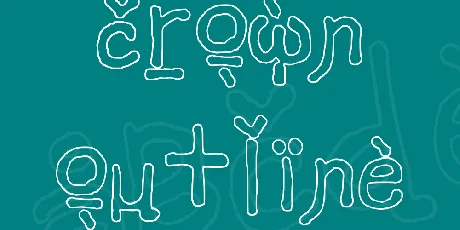 CROWN OUTLINE font