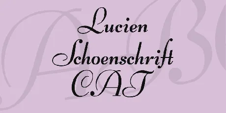 Lucien Schoenschrift CAT font