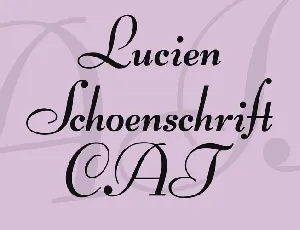 Lucien Schoenschrift CAT font