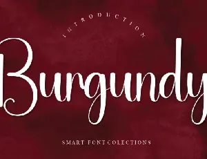 Burgundy Script font