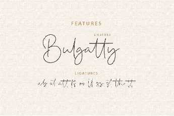 Bulgatty Signature font