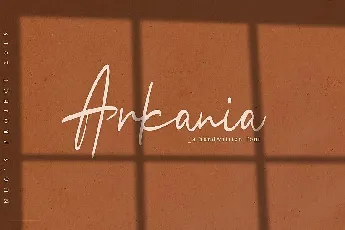 Arkania Handwritten font