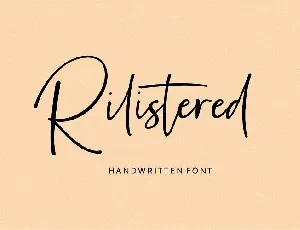 Rilistered Handwtitten font