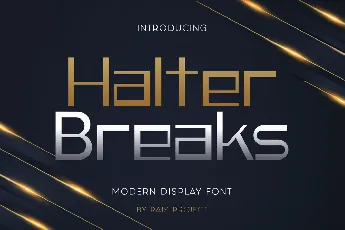 Halter Breaks Demo font