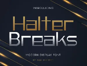 Halter Breaks Demo font