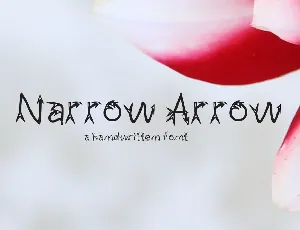 Narrow Arrow Typeface font