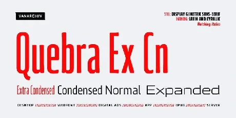 Quebra Ex Cn Family font