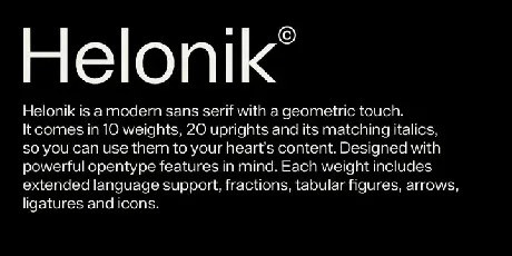 Helonik font