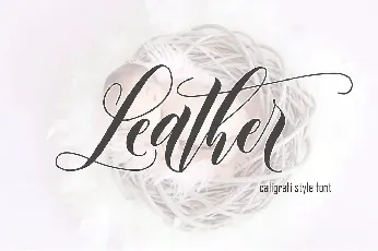 Leather Script font