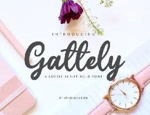 Gattely Script font