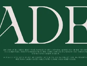 Ade Display font