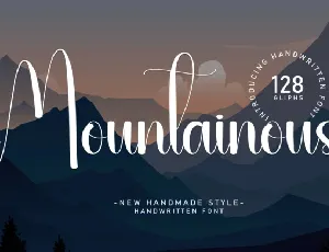 Mountainous Script font