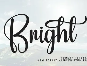 Bright Script Typeface font