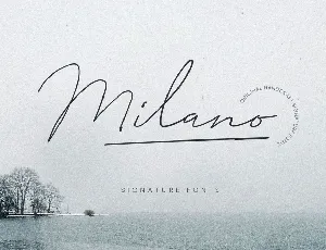 Milano Signature Script font