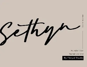 Sethyn font