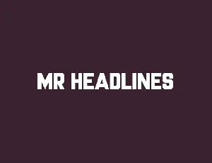 Mr Headlines font