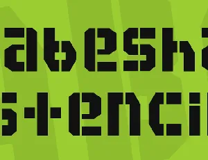 Habesha stencil font