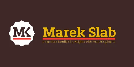 Marek Slab Family font