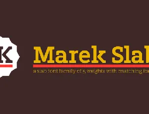 Marek Slab Family font