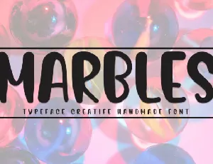 Marbles Display font