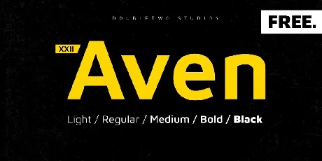 XXII Aven Sans Serif Family font