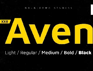 XXII Aven Sans Serif Family font