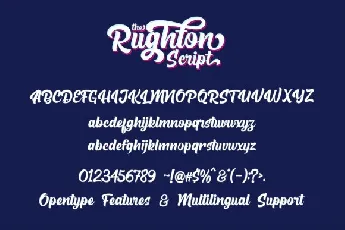 The Rughton Bold Script font