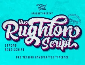 The Rughton Bold Script font