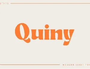 Quiny font