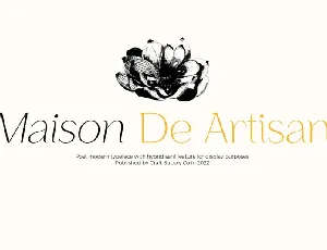 Maison De Artisan Serif font