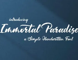 Immortal Paradise font