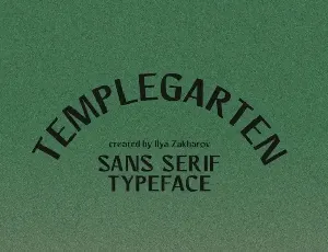 Templegarten Sans Serif font