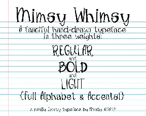 Mimsy Whimsy Typeface font