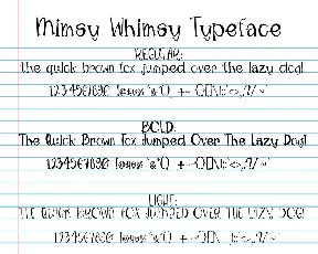 Mimsy Whimsy Typeface font