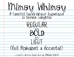 Mimsy Whimsy Typeface font