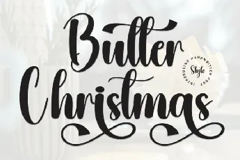 Butter Christmas Script font