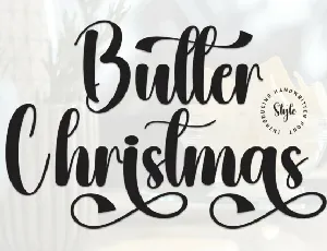 Butter Christmas Script font