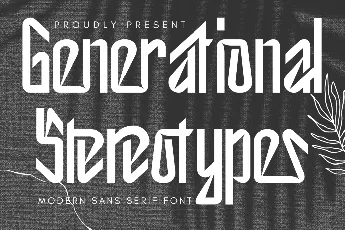 Generational Stereotypes Demo font