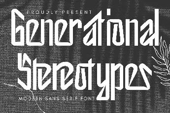 Generational Stereotypes Demo font