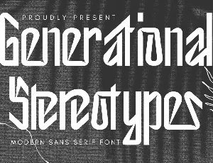 Generational Stereotypes Demo font