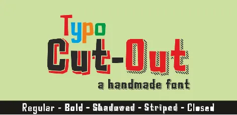 Typo Cut-Out Demo font