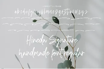 Hineda Signature font