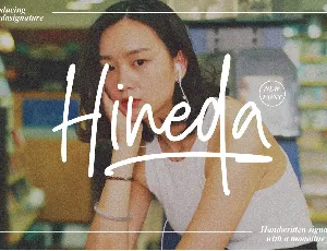 Hineda Signature font