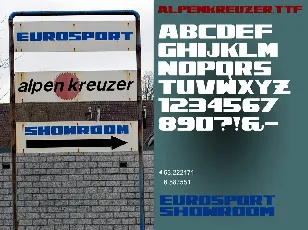 Alpenkreuzer font