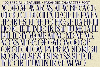 PARANOID CHARACTER DEMO font