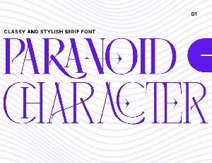 PARANOID CHARACTER DEMO font