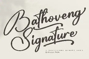 Bathoveng Signature font